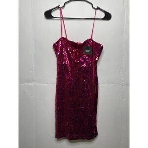 NEW Zara Pink Sequin Mini Dress Size Small